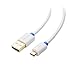 Cable Matters 2-Pack USB to Micro USB Cable (Micro USB Charging Cable) in White 6 Feet
