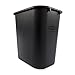 Rubbermaid Commercial Products NCVBHDGH FG295600BLA Plastic Deskside Wastebasket, 28-1/8-quart, Black, 4 Pack