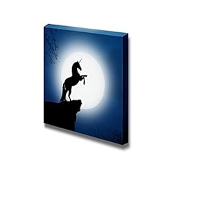 Fantastic Unicorn in a Full Moon Night Wall Decor