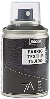 Pebeo 7A Fabric Paint Spray 100ml Black for Textiles, Water-based, Permanent view 12