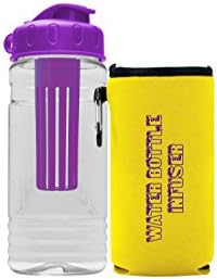 Premium Fruit Infuser Water Bottle - Great Gifts - Multiple Colors - BPA Free - Insulated Infusion - Includes Koozie - Leak Proof - USA Made