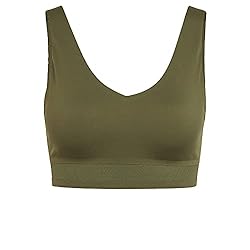 adidas,womens,Cozy Yoga Bra,Wild Pine/Black,X-Large