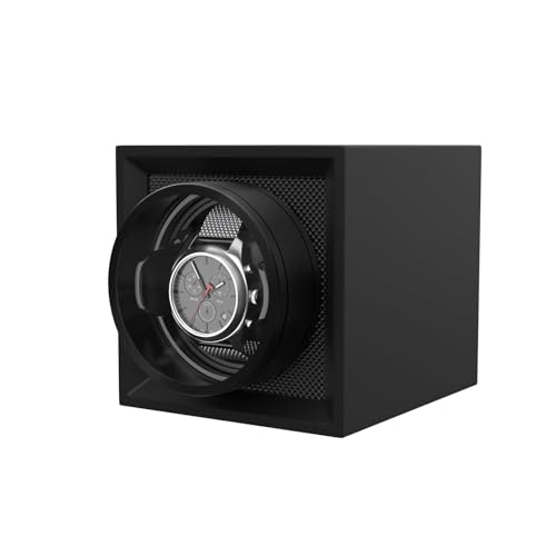 DUKWIN Watch Winder Single,Automatic Watch Winder Box Portable Watch Winders for 1 Watches with Quiet Japanese Motor,Adjustable Watch Pillow,Dual Power Supply for Travel