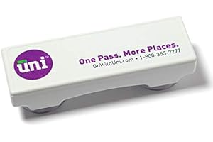 Uni Prepaid Portable Toll Pass by E-PASS – Works in 19 States Including FL, GA, NC, VA, WV, MD, DE, NJ, NY, PA, MA, RI, NH, ME, OH, in, IL, KY, and MN – White