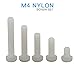 SZHKM 500 Pcs M4 Nylon Screws and Nuts Assortment Kit M4 Washer Combination Nylon Screws White with Different Lengths, DIY Installation Electric Appliance Toy Circuit Board Kit Box