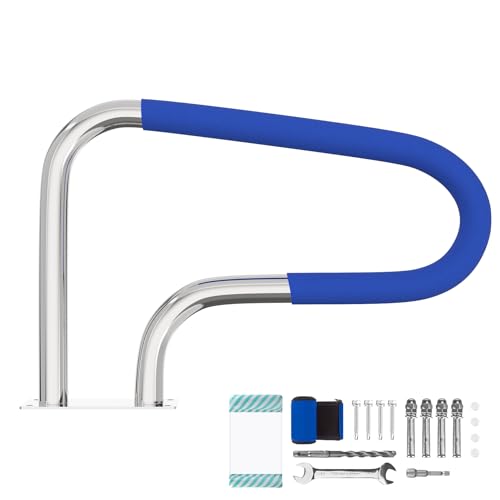 Oswerpon Pool Handrail, 32" x 22.5" Pool Railings for Inground Pools, 304 Stain…