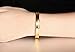 Stainless Steel 18K Gold Tone C Style Smooth Groove Open Bracelet Bangle Cuff for Women L6.49