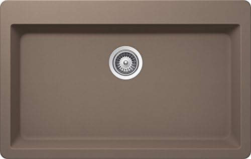 SCHOCK MOTN100T082 MONTANO Series CRISTADUR Topmount Large Single Bowl Kitchen Sink, Earth