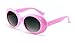 V.W.E. Vintage Sunglasses UV400 Bold Retro Oval Mod Thick Frame Sunglasses Clout Goggles with Gradient lens (Pink)