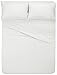 Amazon Brand – Pinzon 400-Thread-Count Egyptian Cotton Sateen Pleated Hem Sheet Set - Full, Cloud