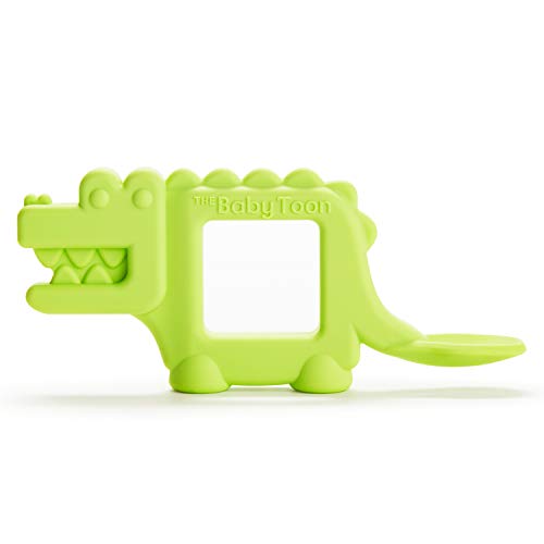 Munchkin The Baby Toon Silicone Teether Spoon, Alligator (As Seen On Shark Tank)