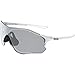 Oakley Men's OO9313 EVZero Path Low Bridge Fit Rectangular Sunglasses, Pearl White/Slate Iridium, 38 mm