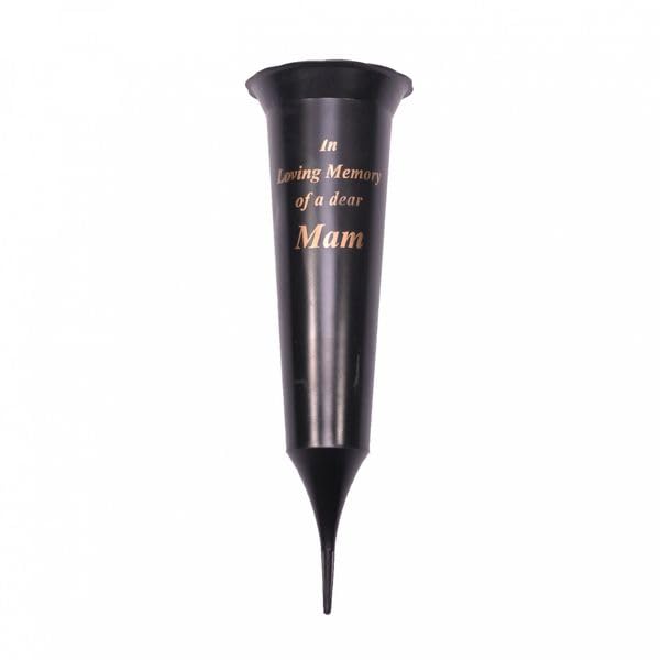 Special Graveside Memorial Grave Spiked Flower Vase In Loving Memory Special Memorial Vase for Graves - Plastic Cemetery Flower Holder with Spike, (1, Mam)
