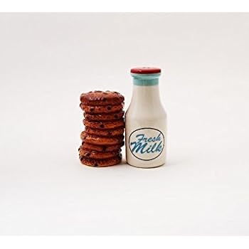 Milk and Cookies Lover Ceramic Magnetic Salt and Pepper Shakers