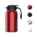 SDREAM 68 Oz Coffee Carafe Stainless Steel Double Walled Thermal Carafe Heat Retention Vacuum Thermos Tea Pot for Keeping Hot/Cold Beverage (Red)