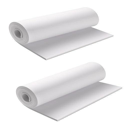 2-Pack White Eva Foam Cosplay Sheets roll, Premium eva Craft Foam 3mm Thick, 13.9