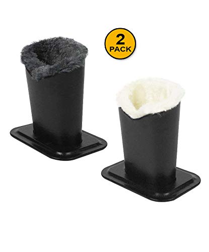 [2 PACK], JAVOedge Soft Plush Lining (White, Gray) Eyeglass Stands holder Case For Desks Or Nightstands - Thumbnail 5