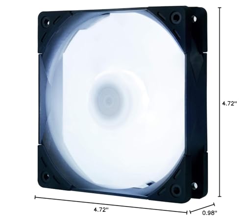 KAZE FLEX 120 HIGH AIR FLOW PC CASE FAN, FLUID DYNAMIC BEARING,120MM X 25MM (RGB EDITION, PWN 4-PIN, 1200RPM)