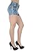 G675SH-P – Plus Size, Butt Lift Levanta Cola, Mid Waist Ripped Distressed Shorts