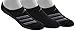 adidas Men's Superlite Stripe Super No Show Socks (3-Pair), Black/Onix/Light Onix, Large