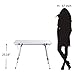 CampLand Aluminum Height Adjustable Folding Table Camping Outdoor Lightweight for Camping, Beach, Backyards, BBQ, Party and Picnic