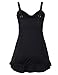 Septangle Bathing Suits for Women High Waist Plus Size Swim Dress Black Swimwear Skirts Swimsuits (US 12, Black)