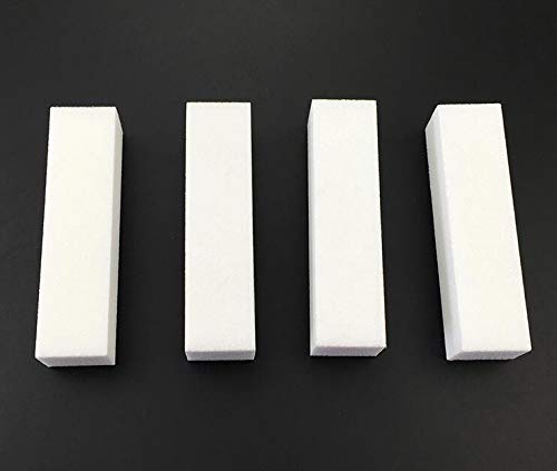 10PCS White Sponge Nail Buffer 4-Ways Nail Sanding Block Grit Tool Professional Salon Fingernail Manicure Pedicure Kit Pretty Manicure for Natural Gel Acrylic Fake Nails