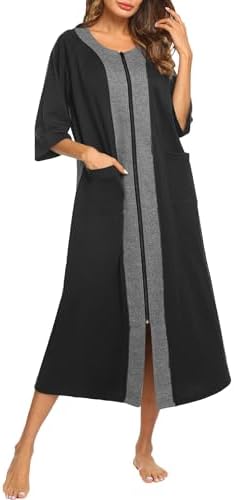 amazon ladies winter dressing gowns Kinloy Ladies Fleece Full Length Dressing Gowns Winter Fleece Zip Front Bath Robe Comfy Fluffy Cosy Warm Waffle Housecoat White XL 14-20 UK : Amazon.co.uk: Fashion