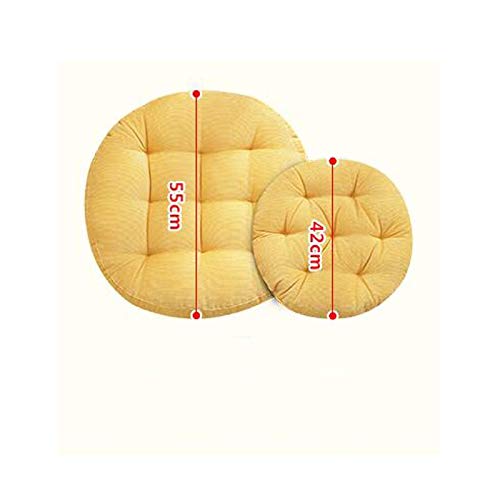 Zuodian Increase Thickening Corduroy Round Cushion futon mat Dining Chair Cushion Tatami mat Office Soft Cushion Pillow Diameter 42cm Diameter 55cm (Color : Pink, Size : D-42CM)