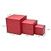 Quotidian Red Foldable Mix-sized Vintage Italian Pearlescent Paper Glitter Gift Boxes with Lids 2