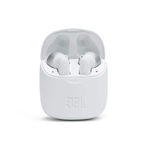 JBL Tune 225TWS True Wireless Earbud Headphones - JBL Pure Bass Sound, Bluetooth, 25H Battery, Dual Connect, Native Voice Assistant, Android and iOS Compatible (White)