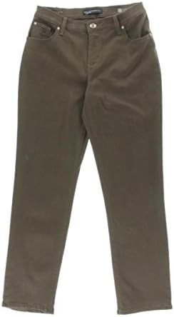 Lee Platinum Label Womens Classic Fit Tummy Slimming Straight Leg Jeans Brown 4