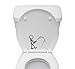 Bathroom Toilet Sticker Decal - Stick Figure Fishing - Funny Fun Home Decor