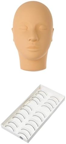 マネキンヘッド 目を閉じ 驚きの値段で シリコーン製 まつげエクステンション メイクアップ マッサージ 練習 10ペアつけまつげ