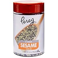 Pereg Black & White Sesame Seeds - 5.3 Oz - Unhulled & Raw Sesame Seeds - Crunchy & Nutty Flavor - Keto Friendly - Vegan…