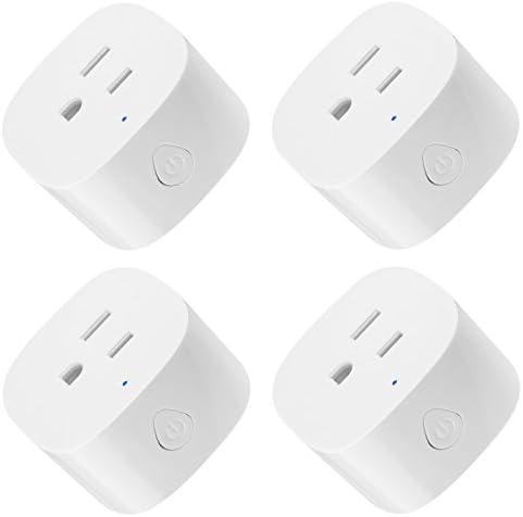 WiFi Smart Plug Light Timer Programmable Indoor Remote Control Outlet Switch Compatible with Amazon Alexa Echo and Google Assistant, 4 pack