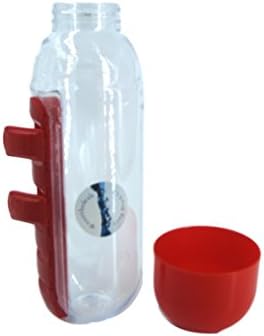 7 Days Pills &amp; Vitamins Organizer 20 Oz water Bottle RED