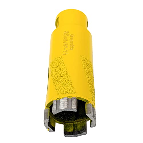 SDRTOP Granite Drill Bits 1 3/8 in Wet Dry Drill Vacuum Brazed Tornado Series for Granite Marble