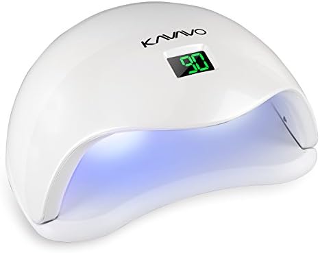 Nail Dryer Lamp, 48W LED UV Touch Control Nail Light For Curing Nail Dryer Nail Gel Polish, 6 Timer Setting and 2 Brightness Mode,Painless Model, Ideal Nail Lamps for Home and Salon Use (White)