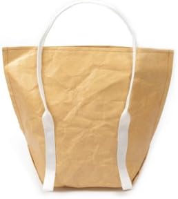 Mimot Reusable Lunch Bag, Brown with White Straps