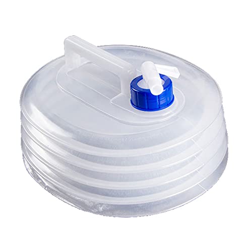 Hsthe Sea Collapsible Water Container, BPA-Free Camping Water Containers with Tap, Water Carrier Camping, Portable & Folding Water Bucket for Outdoor Use Picnic Party BBQ Fishing, 5L