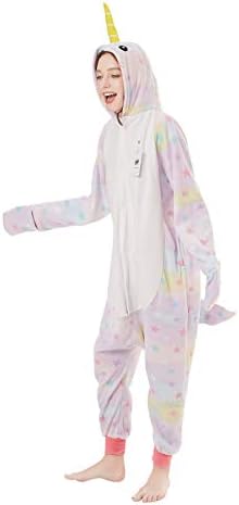 XVOVX Adults and Children Animal Narwhal Unicorn Cosplay Costume Pajamas Onesies Sleepwear