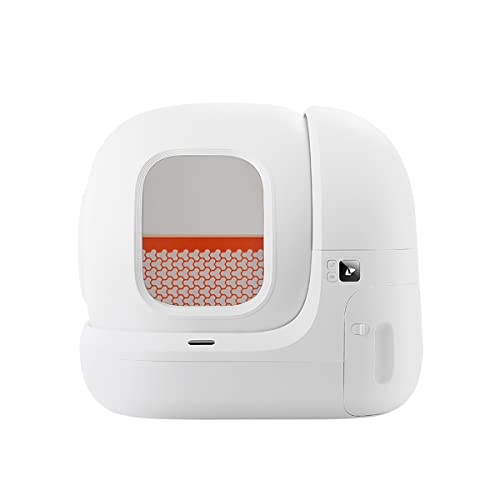 PETKIT 猫 自動トイレ スマホ管理 センサー付き 飛散防止 自動清掃 定期清掃 掃除簡単 お留守番 専用APP IOS/Android対応 日本語説明書付き 自動トイレMAX