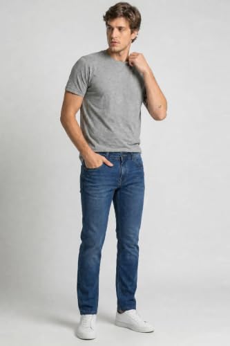 Calça Jeans Masculina Regular Básica Polo Wear Jeans Escuro