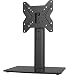 Universal Swivel TV Stand/Base Table Top TV Stand for 19 to 39 inch TVs with 90 Degree Swivel, 4 Level Height Adjustable, Heavy Duty Tempered Glass Base, Holds up to 99lbs, HT02B-001 primary