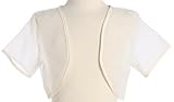Girl's Ivory Sheer Organza Bolero Jacket - Size L (12-14)