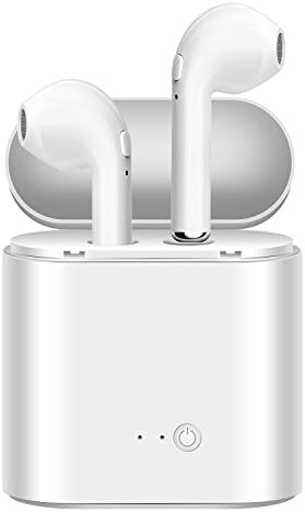 Dzear Wireless Earbuds, Bluetooth Headphones Stereo Earphone Cordless Sport Headsets for iPhone 8 X 7 7 Plus and Samsung S7 S8 S9, White