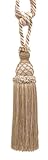 Elegant Ivory, Light Beige Curtain & Drapery Tassel Tieback / 10” tassel, 30 1/2