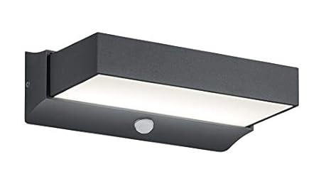 Trio Leuchten Cuando 226669242 LED Außen Wandleuchte, Aluminium, 11 Watt, Anthrazit, Bewegungsmelder