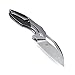 KIZER Cutlery Folding Pocket Knives Flipper Knife Stonewashed Wharncliffe Blade and Titanium Handles Tactical EDC Knife, Elijah Isham Megatherium Ki4502A1